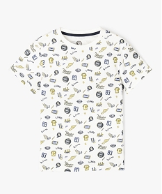 GEMO Tee-shirt manches courtes à motifs American College garçon - Camps United Imprimé