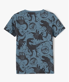 tee-shirt manches courtes imprime garcon - jurassic world bleuE785401_3