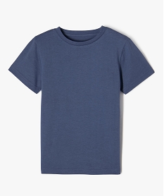 GEMO Tee-shirt à manches courtes en coton uni garçon bleu horizon