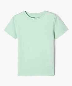 GEMO Tee-shirt à manches courtes en coton uni garçon Vert