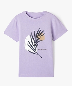 tee-shirt a manches courtes avec motif nature garcon violetE786201_1