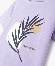 tee-shirt a manches courtes avec motif nature garcon violetE786201_2