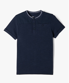 GEMO Polo à manches courtes et col rond garçon navy