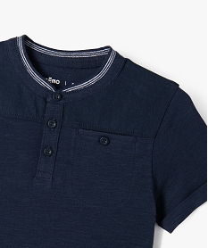 polo a manches courtes et col rond garcon navy tee-shirtsE786401_2
