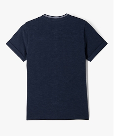polo a manches courtes et col rond garcon navy tee-shirtsE786401_3