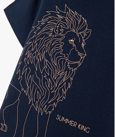 tee-shirt manches courtes avec motif lion garcon bleuE787001_2