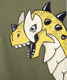 tee-shirt manches longues avec motif dinosaure garcon vert tee-shirtsE787201_3