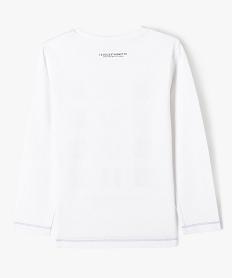 tee-shirt manches longues imprime garcon - lulucastagnette blanc tee-shirtsE787401_3