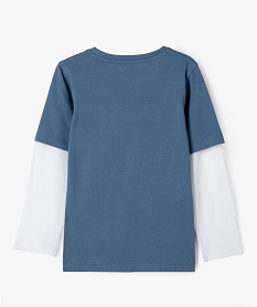 tee-shirt a manches longues effet 2 en 1 garcon - pat patrouille bleu tee-shirtsE787801_3
