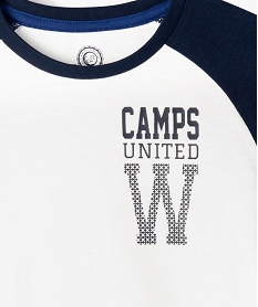tee-shirt a manches longues bicolore garcon - camps united beigeE787901_2