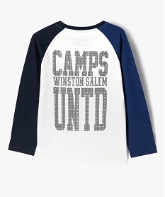 tee-shirt a manches longues bicolore garcon - camps united beigeE787901_3