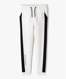 pantalon de jogging avec bandes contrastantes garcon blancE788601_1