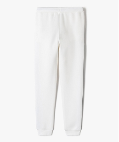 pantalon de jogging avec bandes contrastantes garcon blanc pantalonsE788601_4