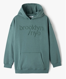 GEMO Sweat à capuche avec motif garçon vert standard
