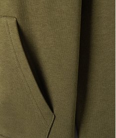 sweat a capuche en molleton imprime garcon vert sweatsE790301_2