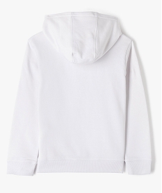 sweat a capuche en molleton imprime garcon blanc sweatsE790401_3