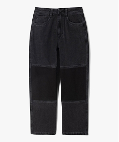 GEMO Jean large bicolore garçon noir standard