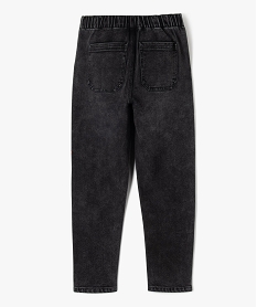 jean coupe straight avec ceinture elastique ajustable garcon noir jeansE792401_3