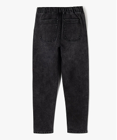jean coupe straight avec ceinture elastique ajustable garcon noir jeansE792401_4