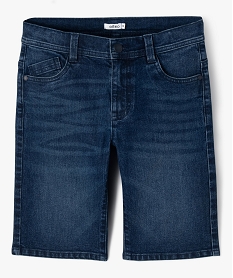 GEMO Bermuda en jean coupe Regular garçon Bleu
