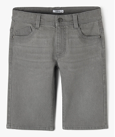 GEMO Bermuda en jean coupe Regular garçon Gris