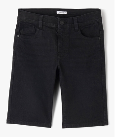 GEMO Bermuda en jean coupe Regular garçon Noir