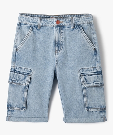 GEMO Bermuda en jean coupe cargo garçon - Camps United blanc chine