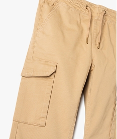 pantalon en toile coupe jogger slim garcon beige pantalonsE793201_3