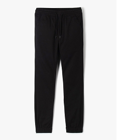 GEMO Pantalon jogger en toile de coton coupe slim  garçon noir vif