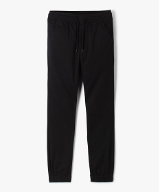 GEMO Pantalon jogger en toile de coton garçon Noir