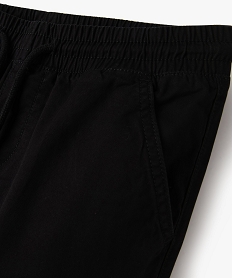 pantalon jogger en toile de coton garcon noir pantalonsE793401_2