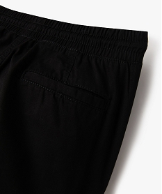 pantalon jogger en toile de coton garcon noir pantalonsE793401_3
