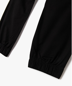 pantalon jogger en toile de coton garcon noir pantalonsE793401_4