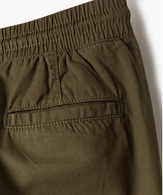 pantalon jogger en toile de coton garcon vert pantalonsE793501_3