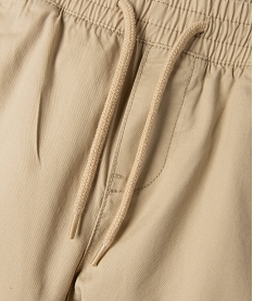 pantalon jogger en toile de coton garcon beigeE793601_2