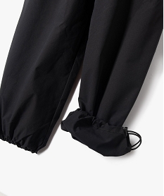 pantalon parachute avec larges poches a rabat garcon noirE793701_4