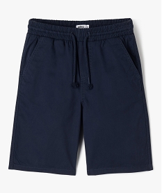 GEMO Bermuda en toile coupe Regular à taille élastiquée garçon navy