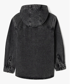 chemise en jean avec capuche amovible garcon noirE796501_4