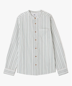 GEMO Chemise col mao à rayures tricolores garçon Imprimé