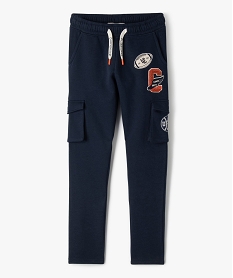 GEMO Pantalon cargo en molleton à taille élastiquée garçon - Camps United navy