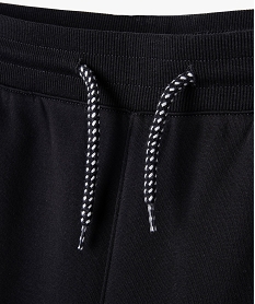 bermuda en jersey molletonne et taille elastiquee garcon noir standardE797401_2