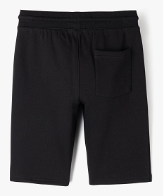 bermuda en jersey molletonne et taille elastiquee garcon noir standardE797401_3