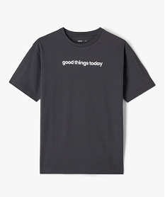 tee-shirt a manches courtes inscriptions skate garcon grisE799601_1