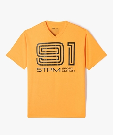 tee-shirt de sport a manches courtes garcon orange tee-shirtsE799901_1