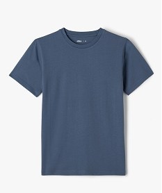 tee-shirt a manches courtes uni garcon bleuE800101_1
