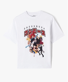 GEMO Tee-shirt à manches courtes avec motif XXL garçon - One Piece blanc vif