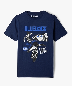 tee-shirt a manches courtes avec motif manga garcon - blue lock bleu tee-shirtsE800701_1