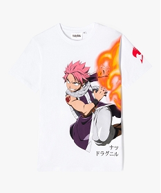 tee-shirt manches courtes imprime natsu dragnir garcon - fairy tail blancE800901_1