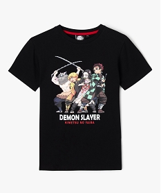 GEMO Tee-shirt manches courtes imprimé garçon - Demon Slayer Noir