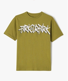 tee-shirt a manches courtes inscriptions skate garcon vertE801201_1